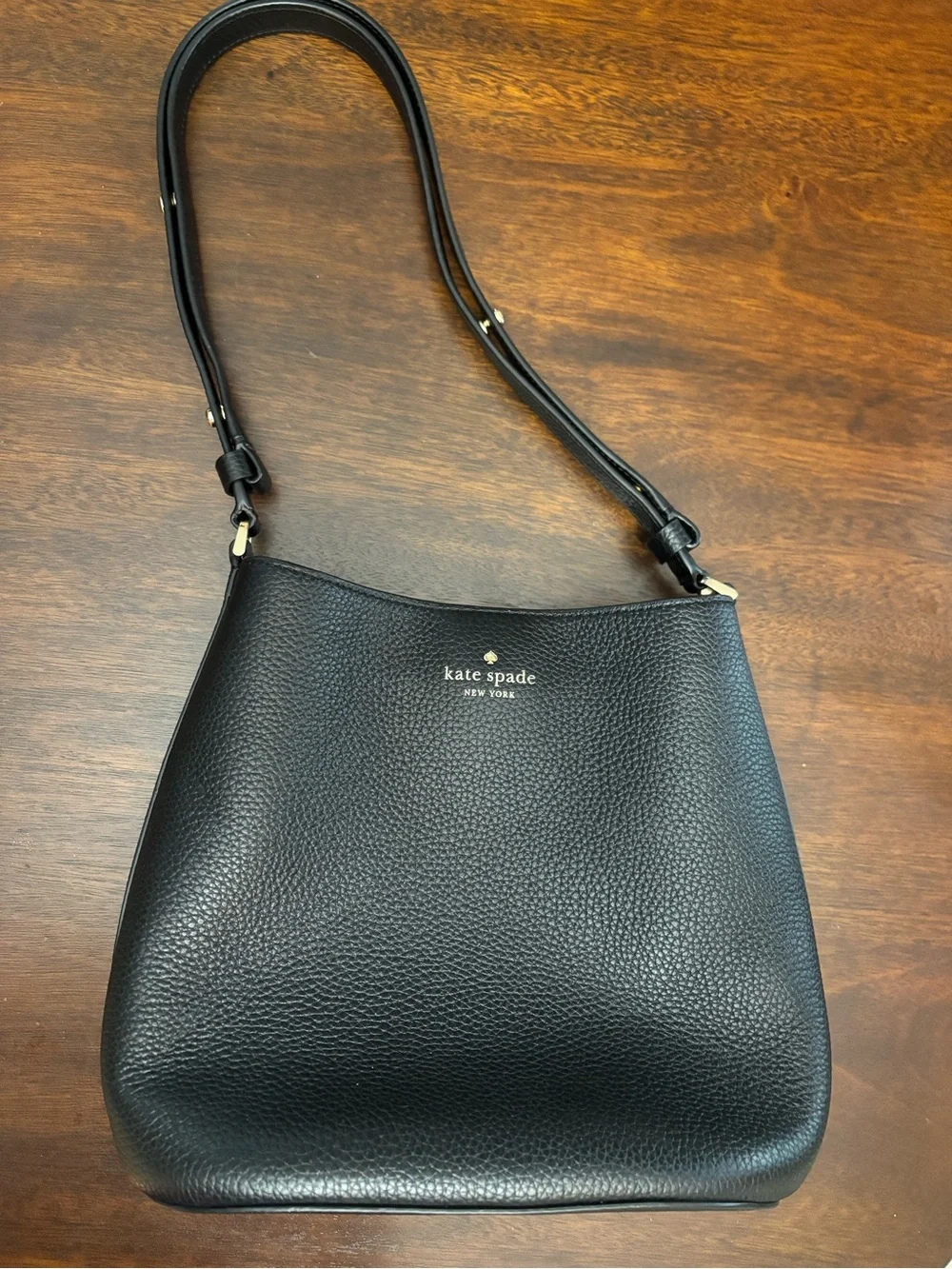 kate spade Black Pebbled Leather Shoulder Bag